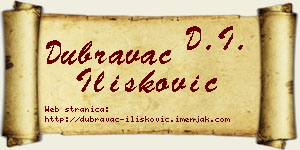 Dubravac Ilišković vizit kartica
